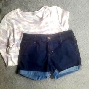 Womens' JOE'S JEANS Dark Wash Shorts Cuffed Hem Mid Rise Casual SZ.26